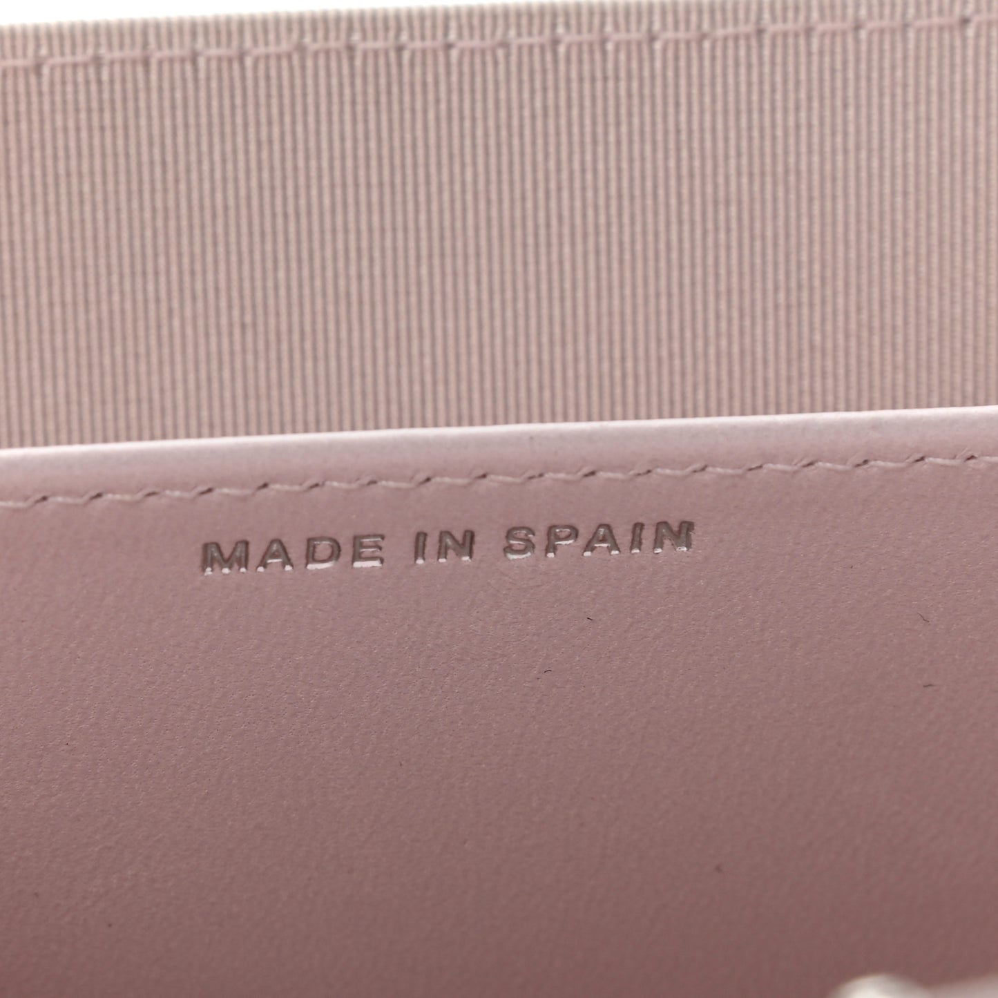 Lambskin Quilted Flap Card Holder Pink