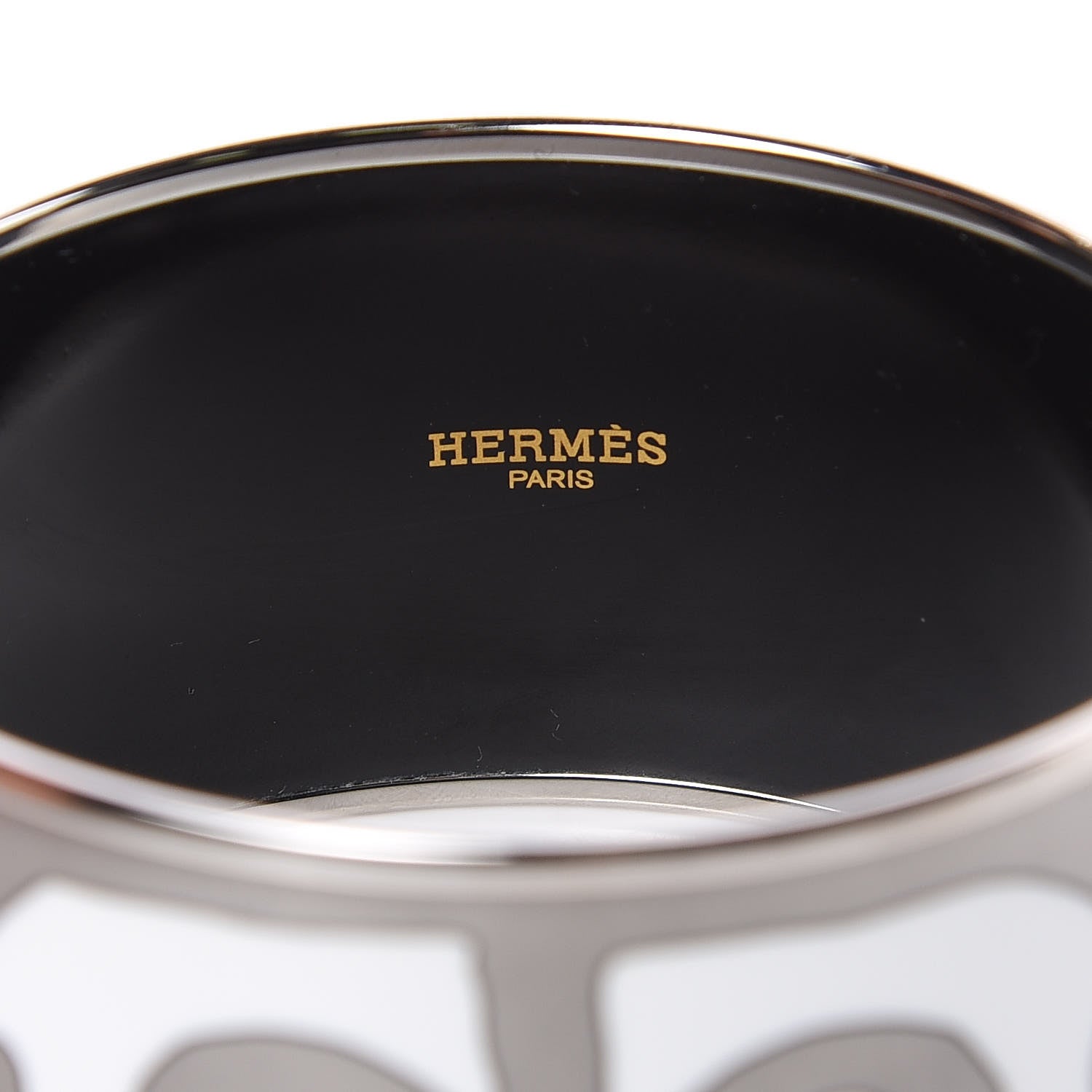 Hermes Enamel Printed Extra Wide Balcons du Guadalquivir Bracelet 70 Silver 5 of 5
