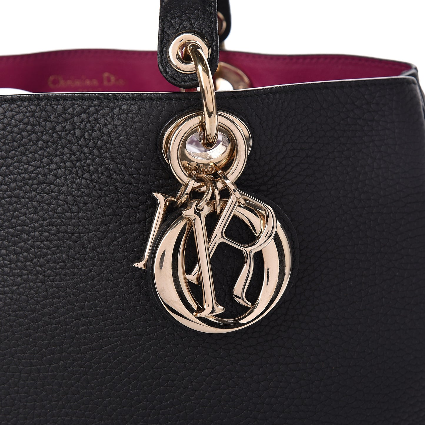 Bullcalf Medium Diorissimo Tote Black Rose Indien