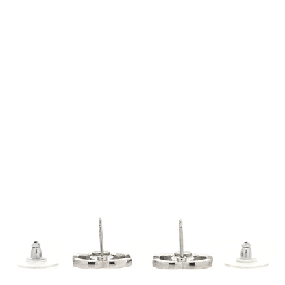 Chanel Crystal CC Earrings Silver 3 of 4