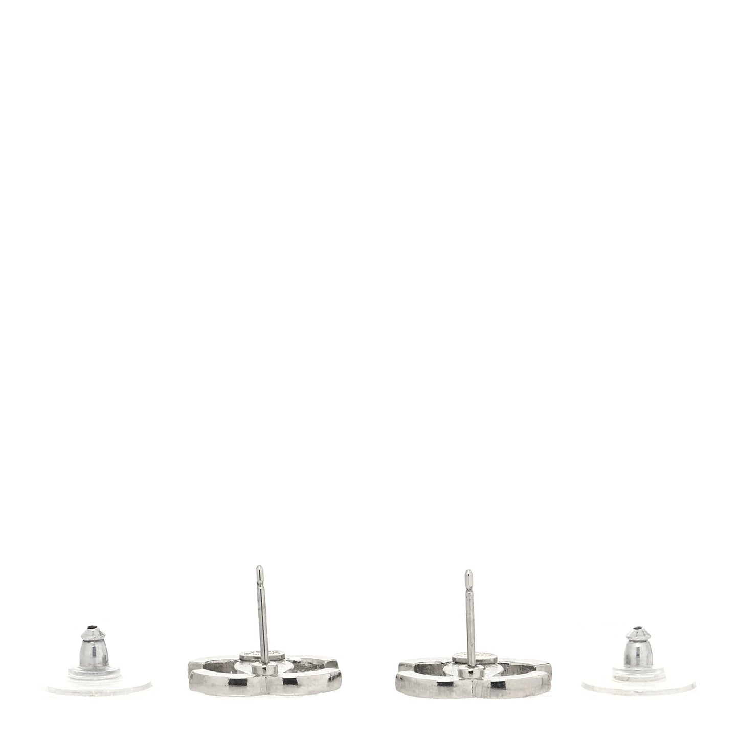 Crystal CC Earrings Silver