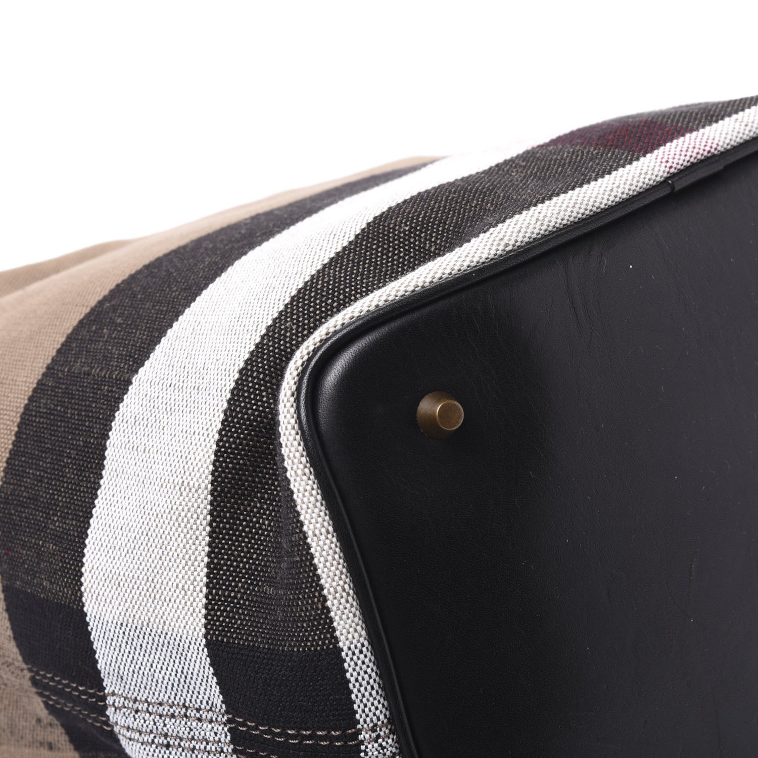 Burberry Canvas Mega Check Medium Ashby Hobo Black 7 of 12