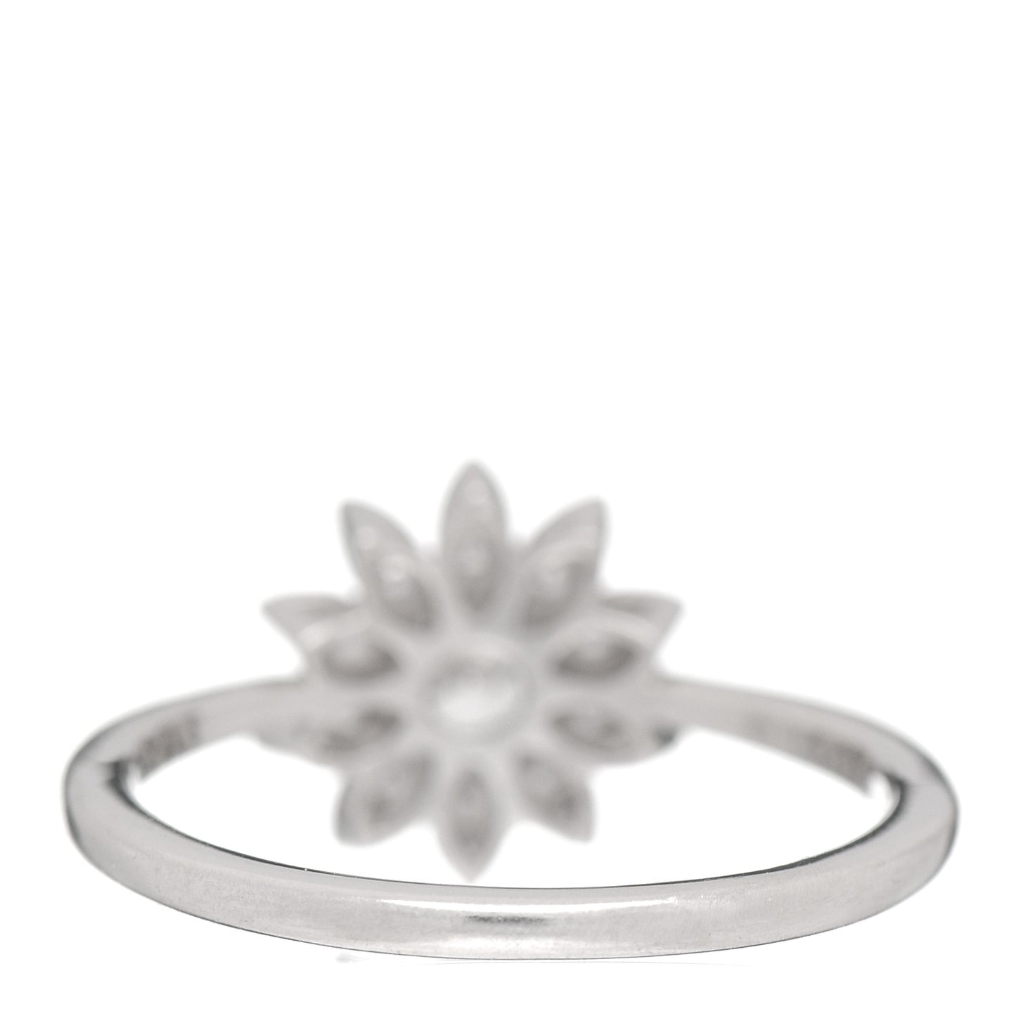 Platinum Diamond Enchant Garden Flower Ring 49 4.75