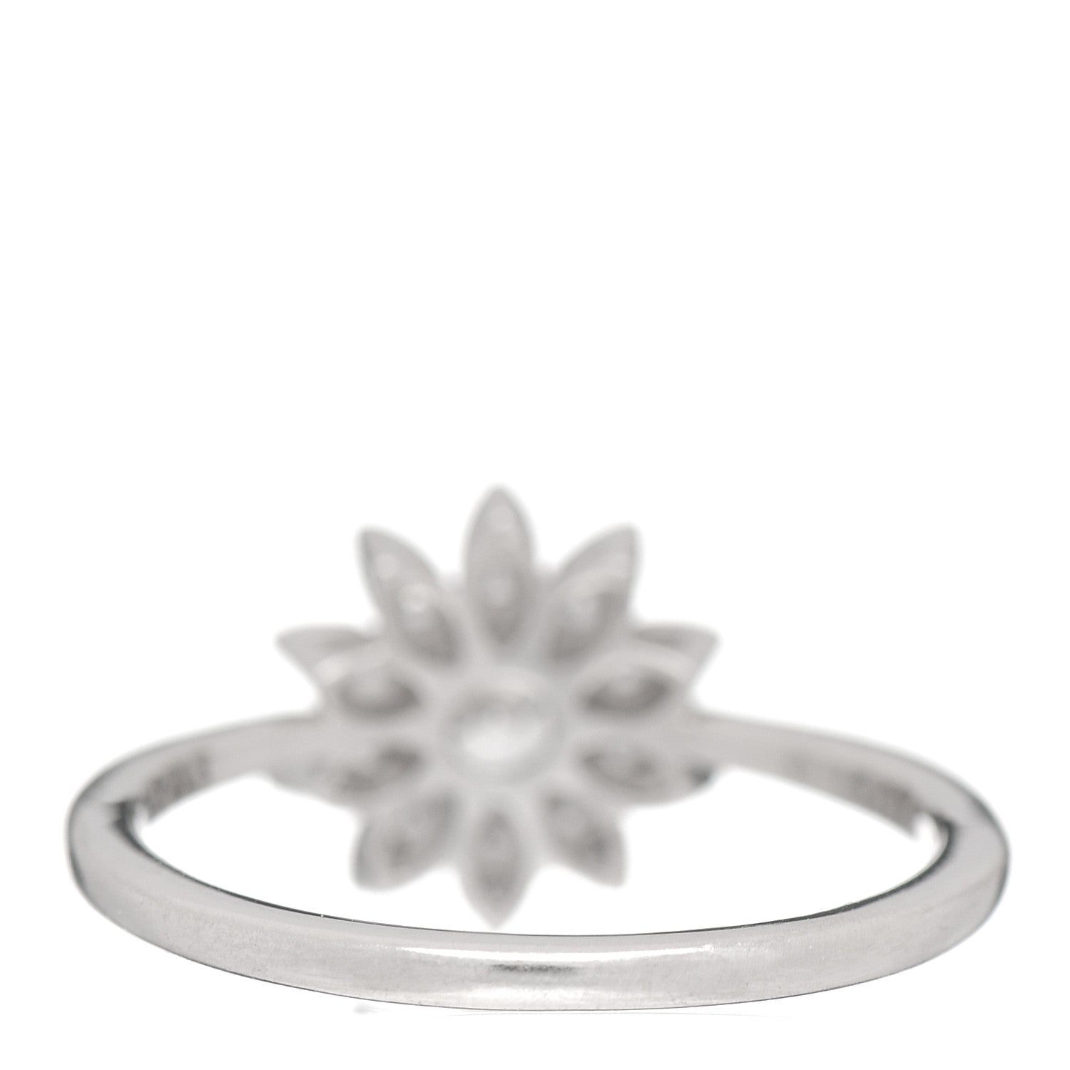 Tiffany Platinum Diamond Enchant Garden Flower Ring 49 4.75 4 of 5