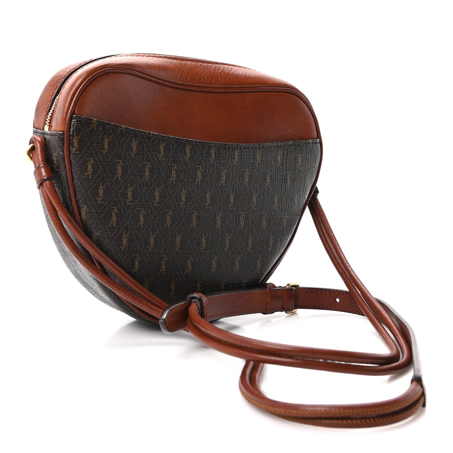 Canvas Smooth Calfskin Le Monogramme Coeur Crossbody Chestnut