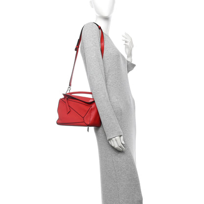 Loewe Calfskin Small Puzzle Bag Scarlet 2 of 14