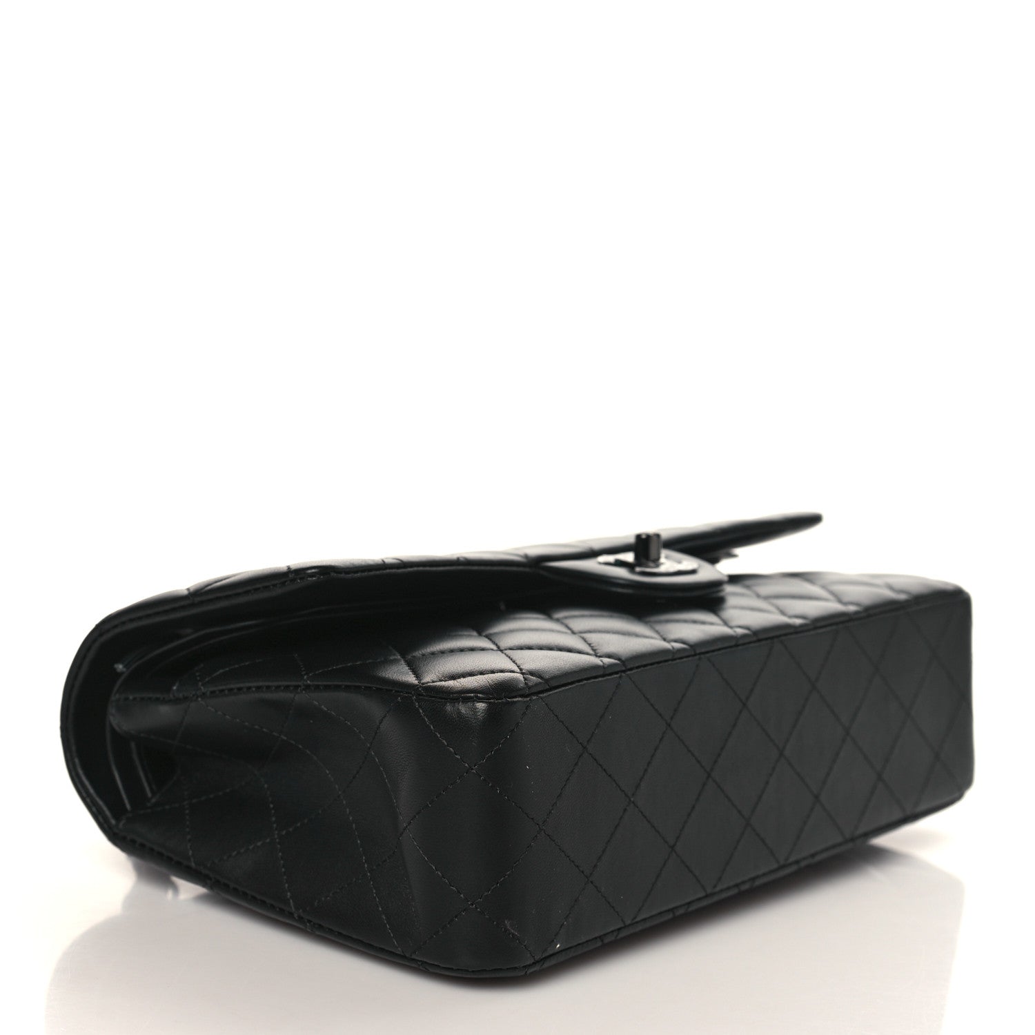 Chanel Lambskin Quilted Medium Double Flap So Black 4 of 8