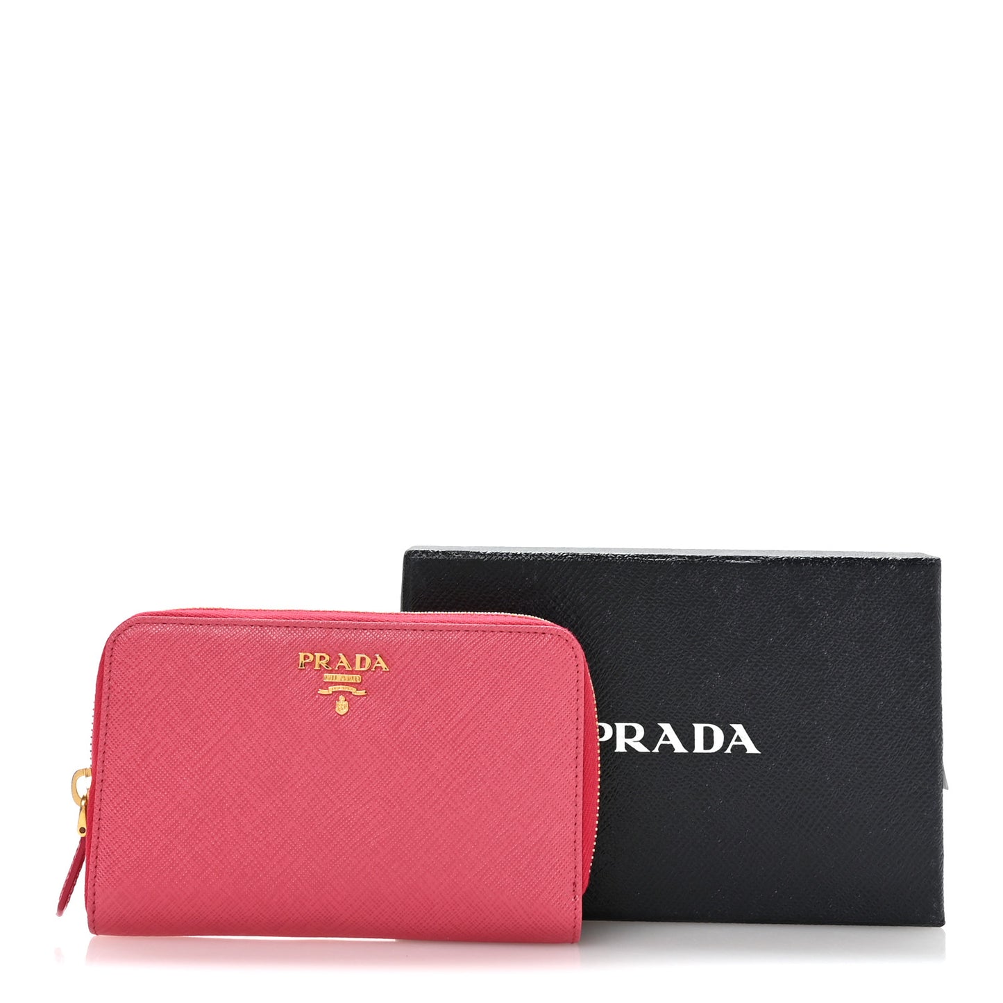Saffiano Metal Zip Around Wallet Peonia