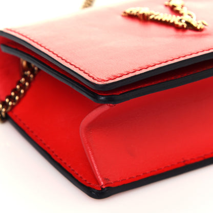 Versace Vitello Mini Virtus Chain Clutch Red 8 of 13
