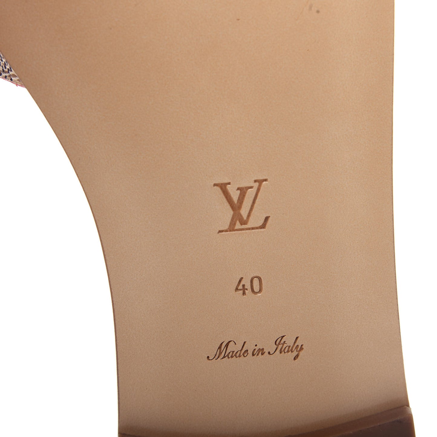 Damier Azur Lock It Flat Mule 40 Rose Clair