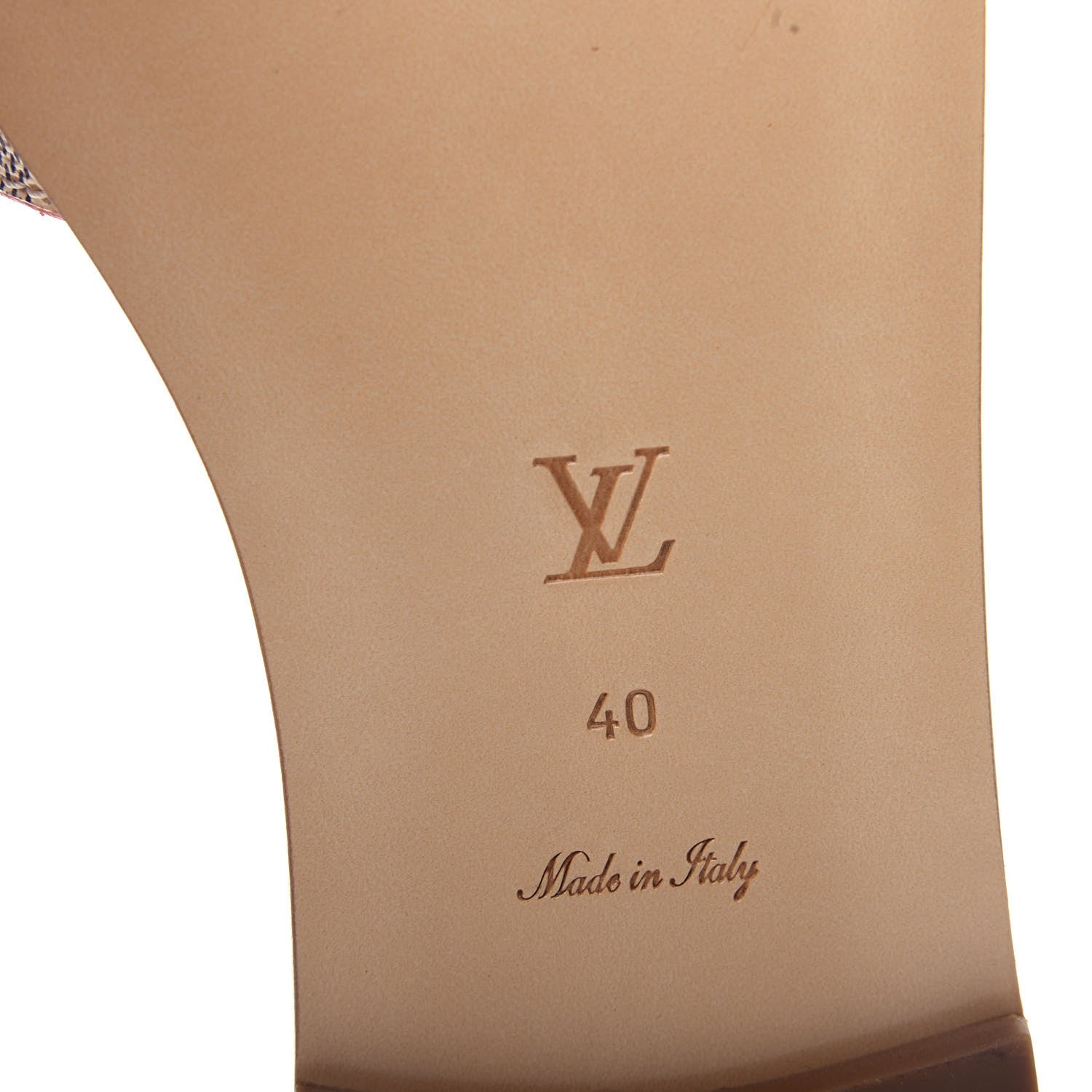 Louis Vuitton Damier Azur Lock It Flat Mule 40 Rose Clair 9 of 11