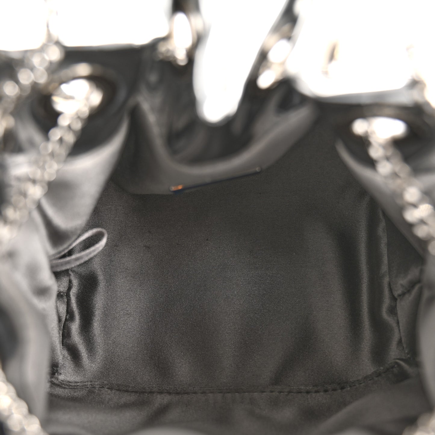 Metallic Patent Bon Bon Bag Silver