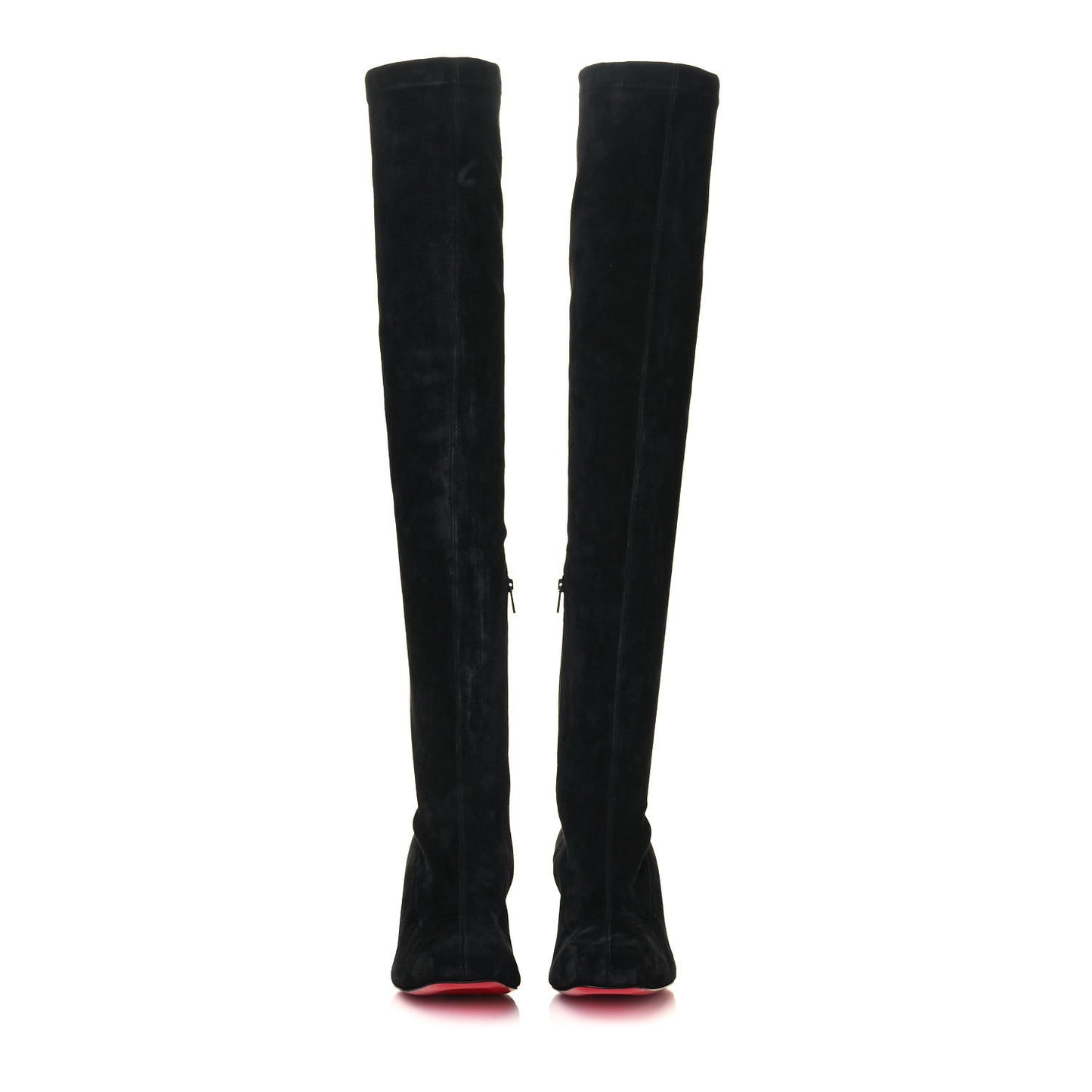 Veau Velours Spiked Study Stretch 55 Over The Knee Boots 39.5 Black