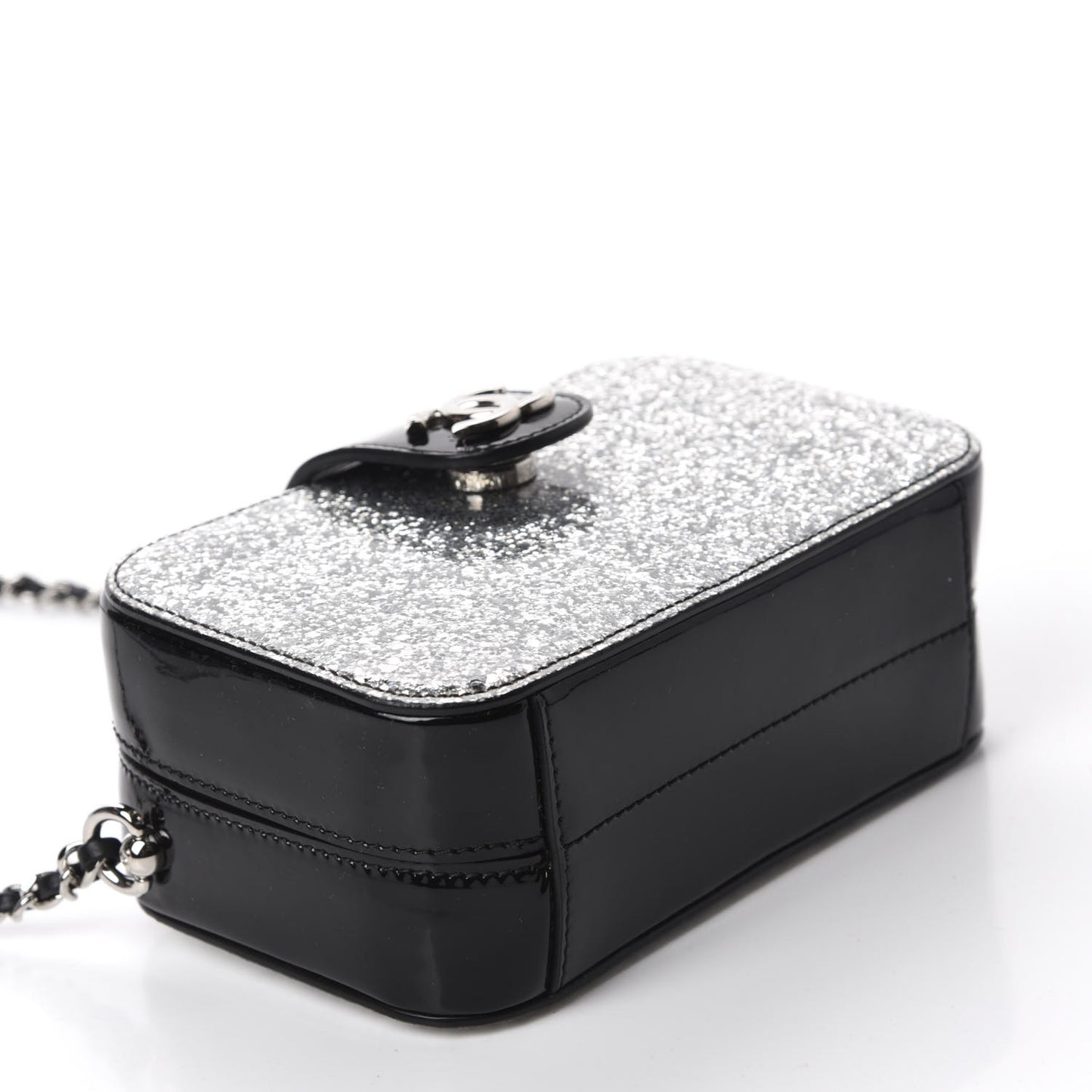 Glitter Patent Evening On The Moon Camera Case Silver