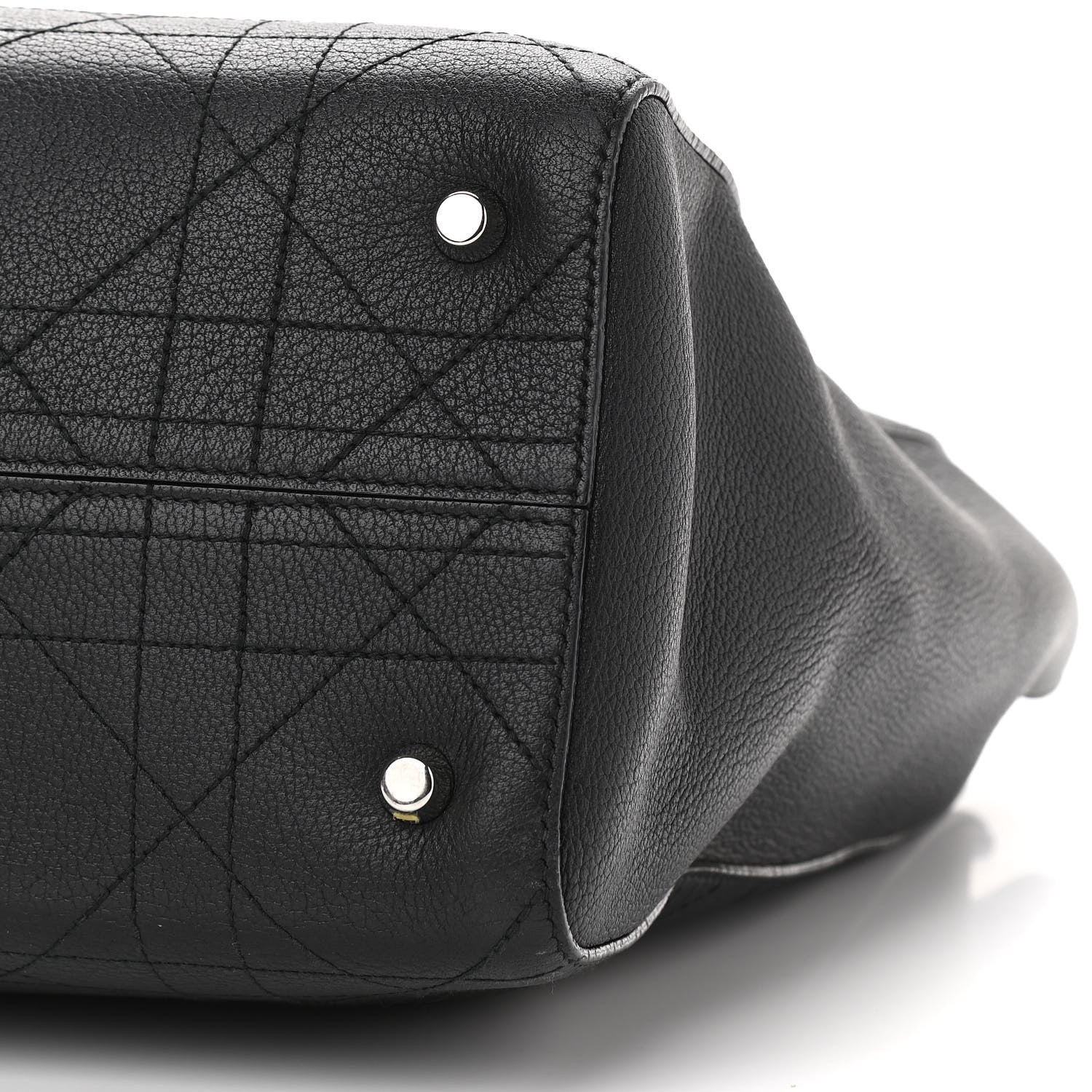 Christian Dior Grained Calfskin Cannage Medium Ultradior Tote Black 9 of 14