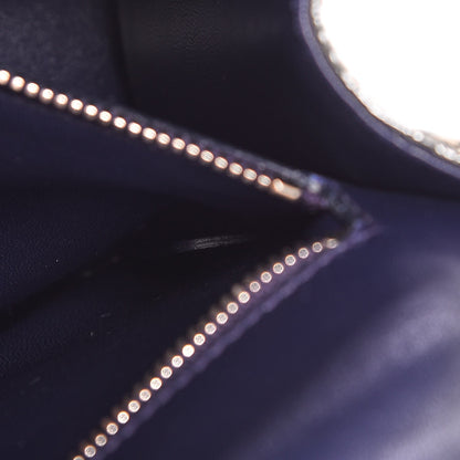 Christian Dior Metallic Patent Micro-Cannage Gradient Medium Diorama Flap Bag Silver Blue 7 of 9