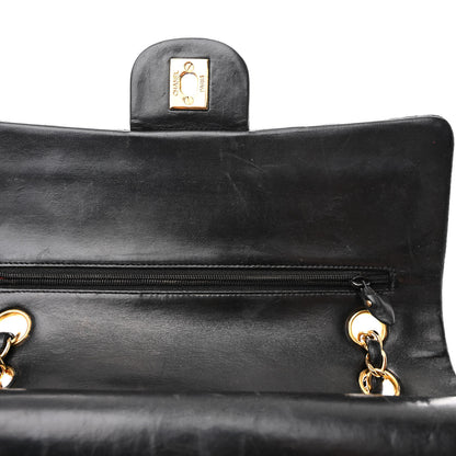Chanel Lambskin Quilted Medium Double Flap Black 15 of 16
