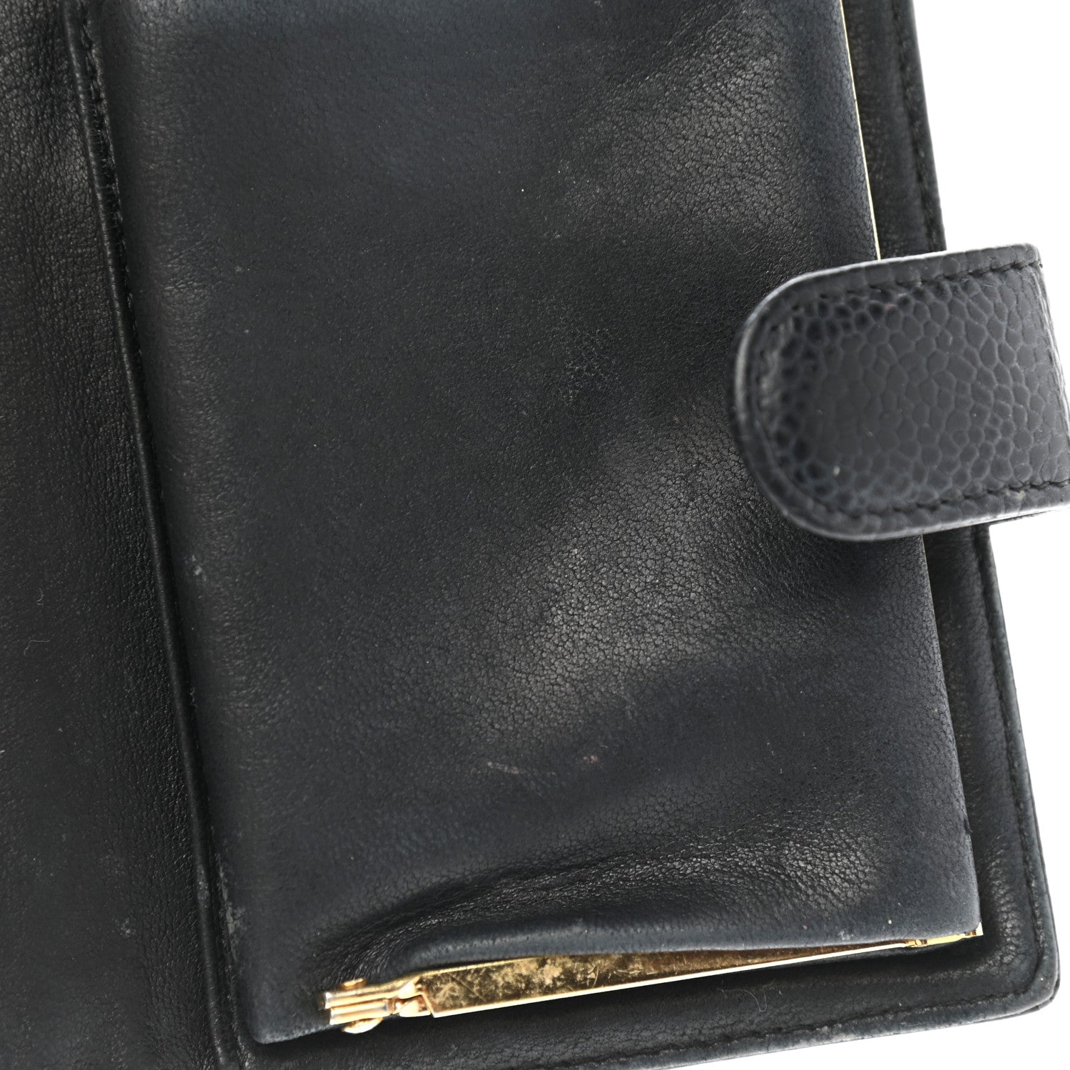 Chanel Caviar Timeless CC Compact French Wallet Black 10 of 12