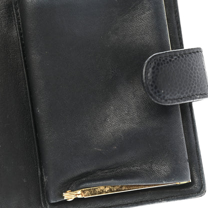 Chanel Caviar Timeless CC Compact French Wallet Black 10 of 12