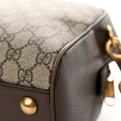 Gucci GG Supreme Monogram Textured Dollar Calfskin Web Medium Ophidia Top Handle Duffle Bag Beige Ebony New Acero 15 of 15