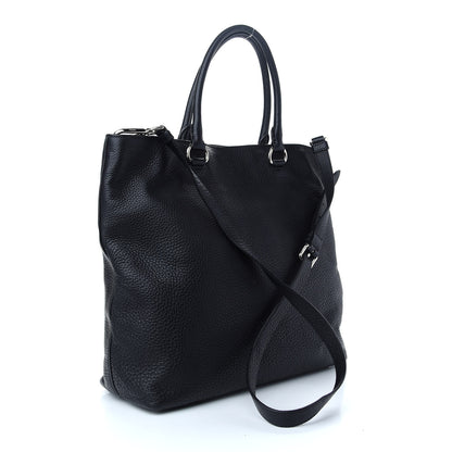 Prada Vitello Daino Shopping Tote Black 3 of 9