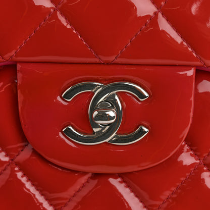 Chanel Patent Quilted Jumbo Double Flap Pink 11 of 16