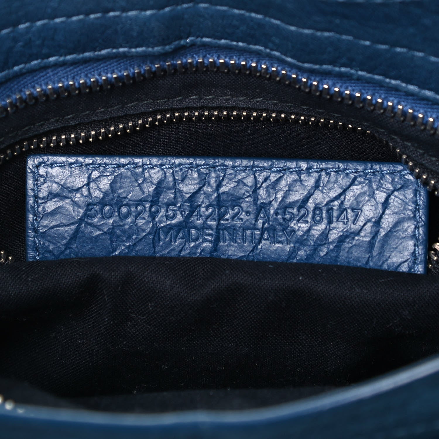 Balenciaga Agneau Classic Silver Hardware Mini City Bleu Profond 7 of 9