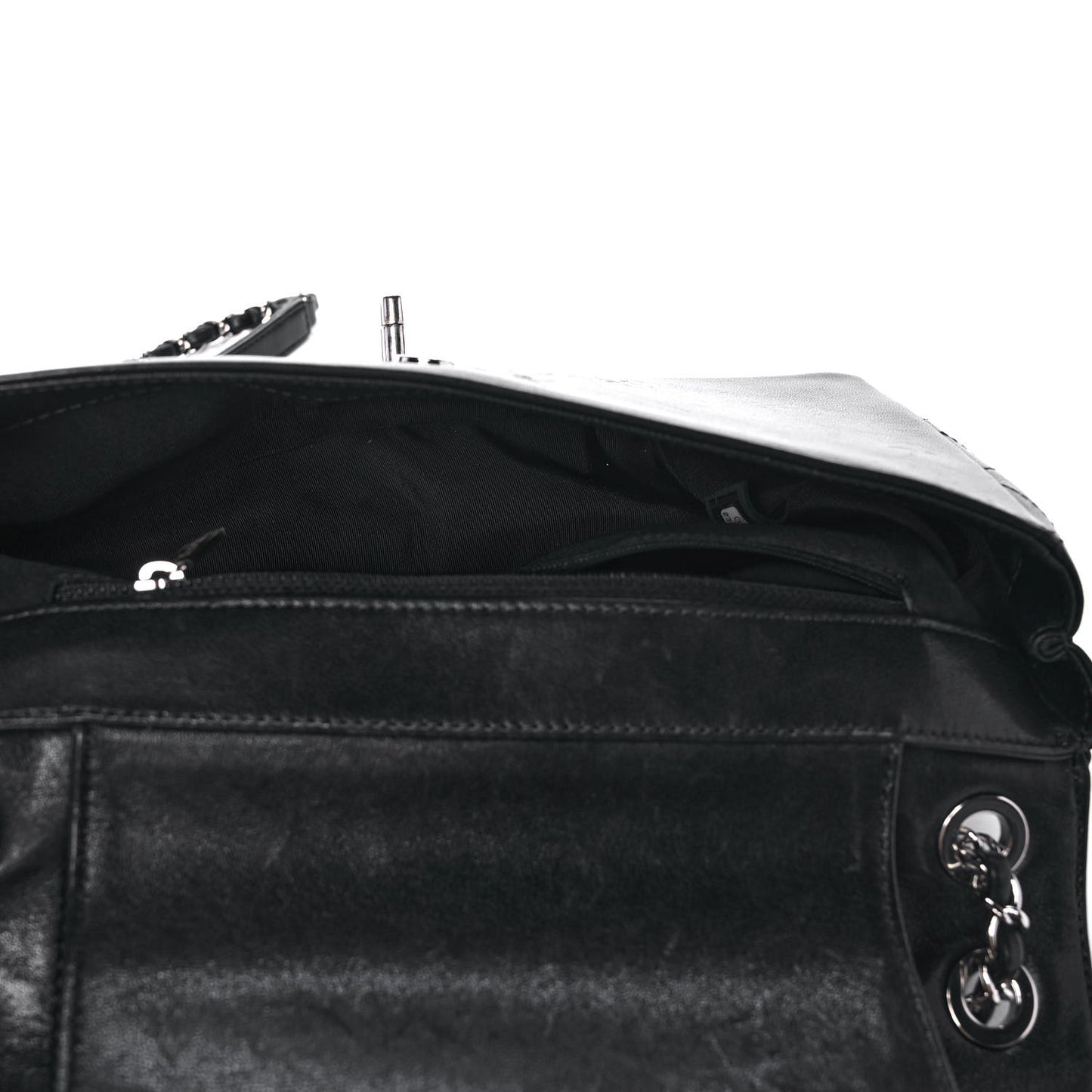 Sheepskin Quilted Vintage Mademoiselle Flap Black