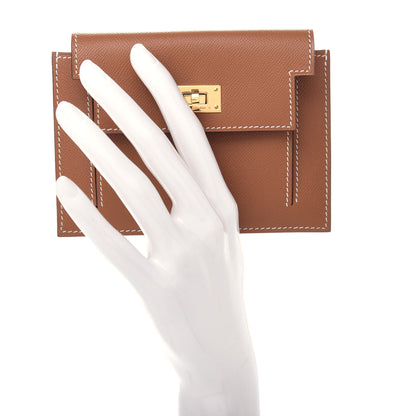 Hermes Epsom Kelly Pocket Compact Wallet Gold 2 of 7