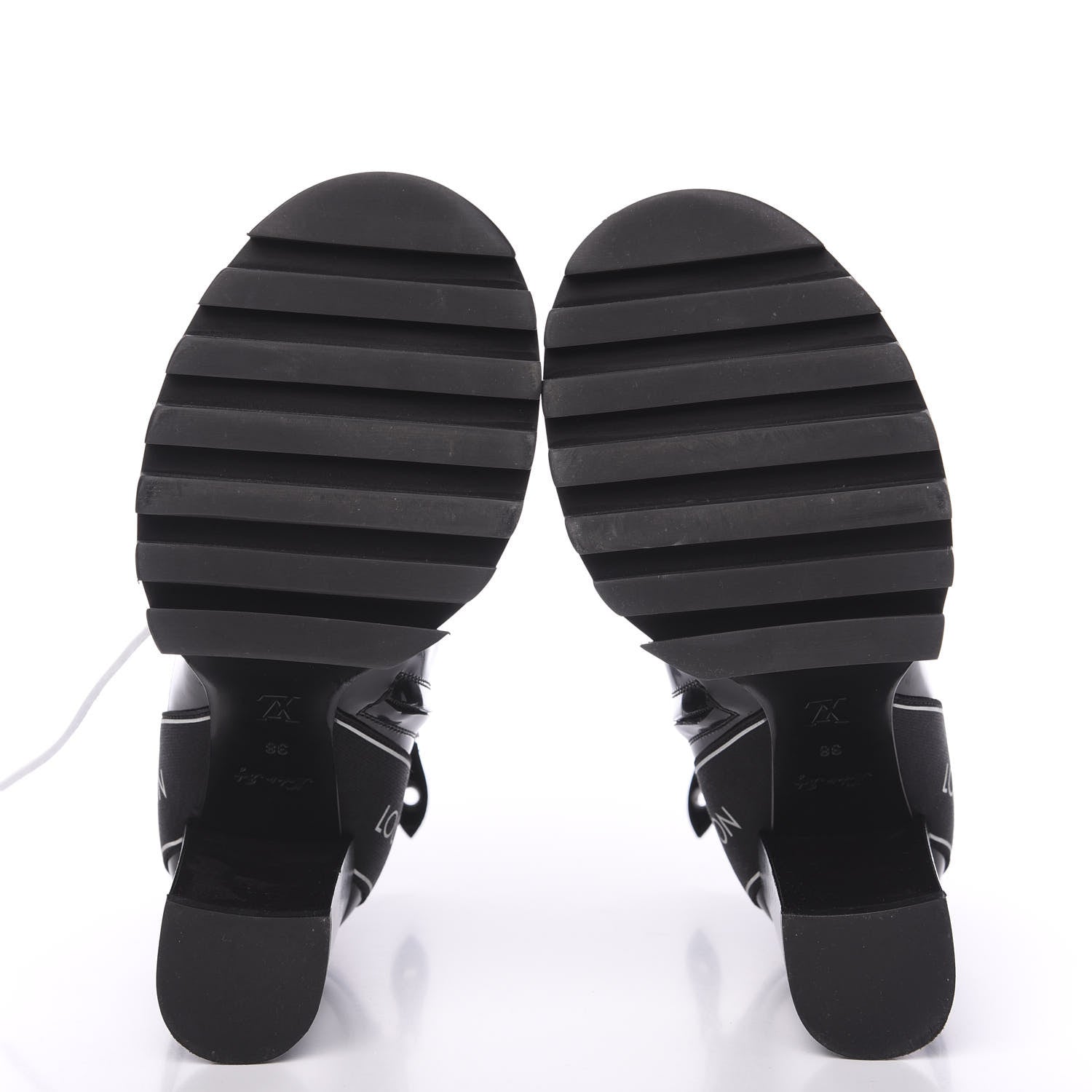 Louis Vuitton Glazed Calfskin Star Trail Ankle Boots 38 Black 5 of 7