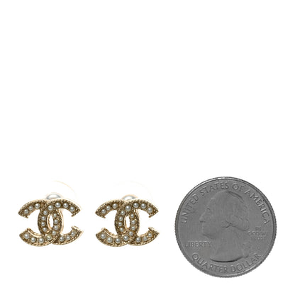Chanel Pearl CC Earrings Silver 2 of 4