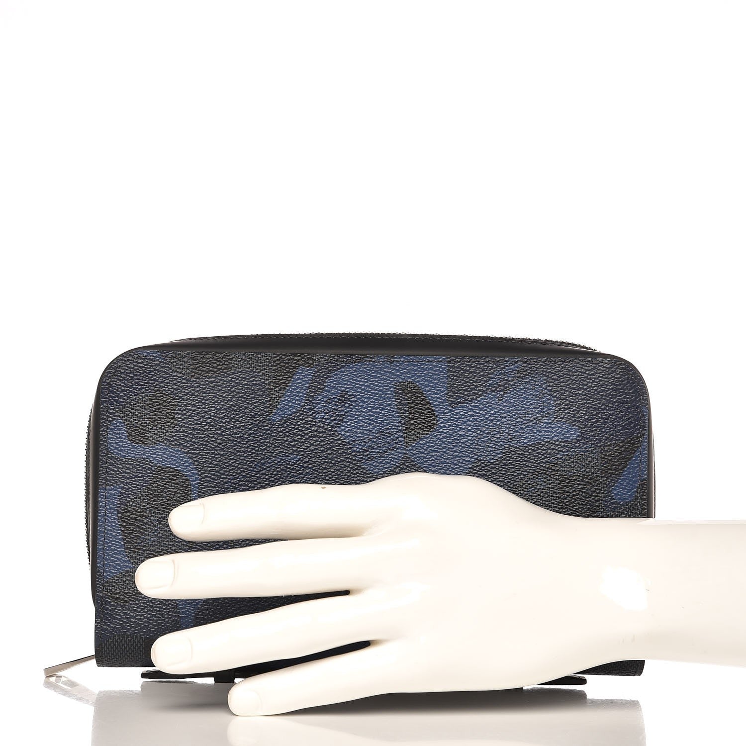 Louis Vuitton Damier Cobalt Camouflage Zippy XL Wallet Blue 2 of 8
