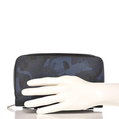 Louis Vuitton Damier Cobalt Camouflage Zippy XL Wallet Blue 2 of 8