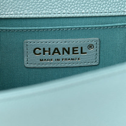 Chanel Caviar Quilted Medium Boy Flap Light Blue 8 of 11