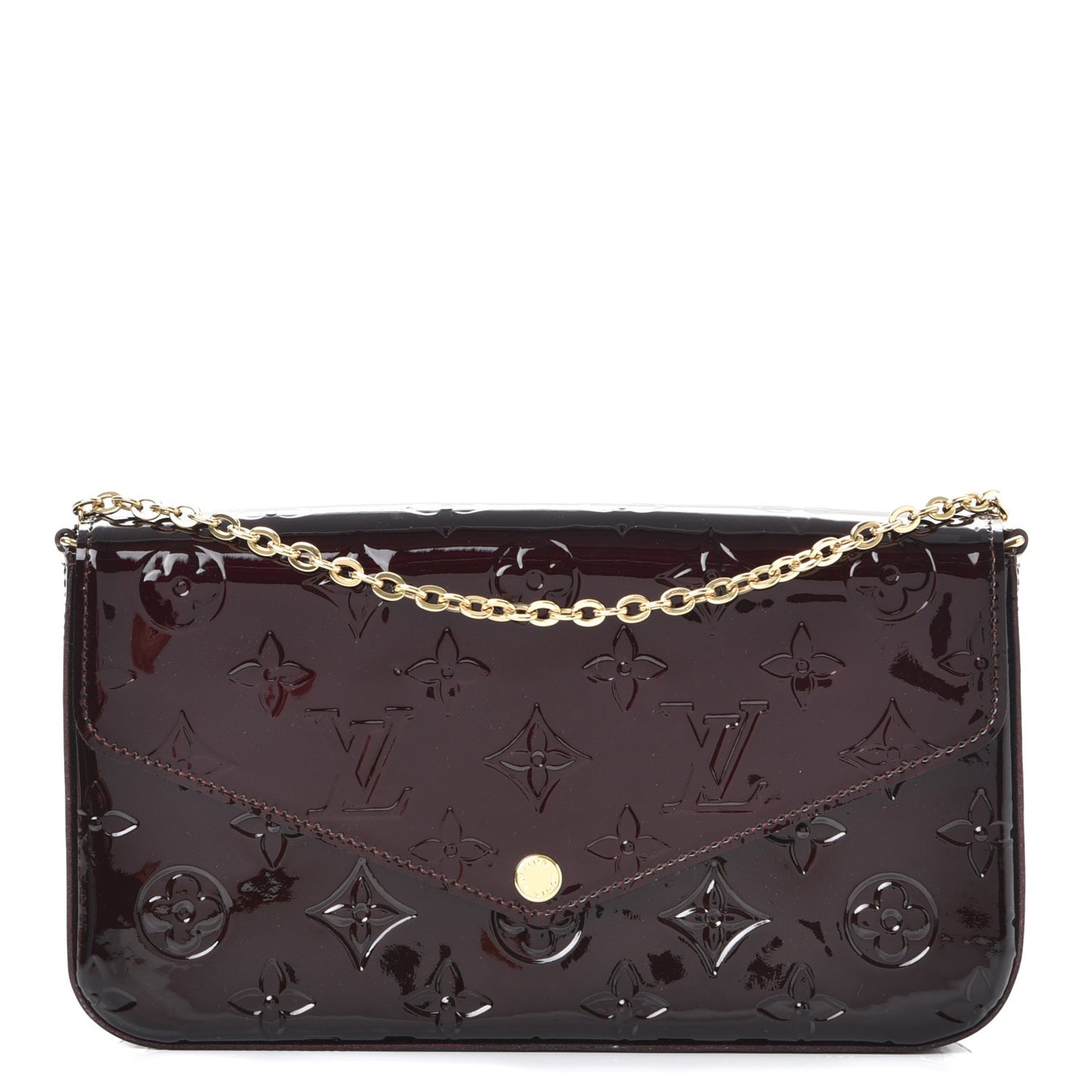 Vernis Pochette Felicie Chain Wallet Amarante