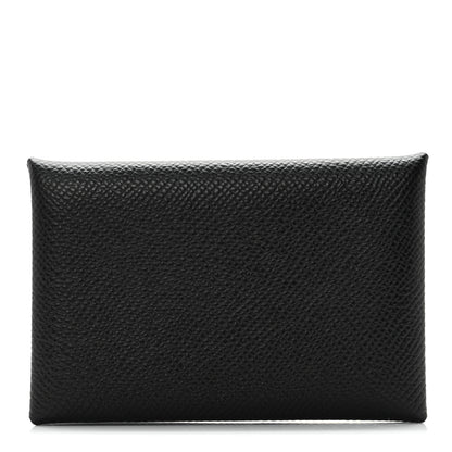 Hermes Epsom Calvi Card Case Black 1 of 7
