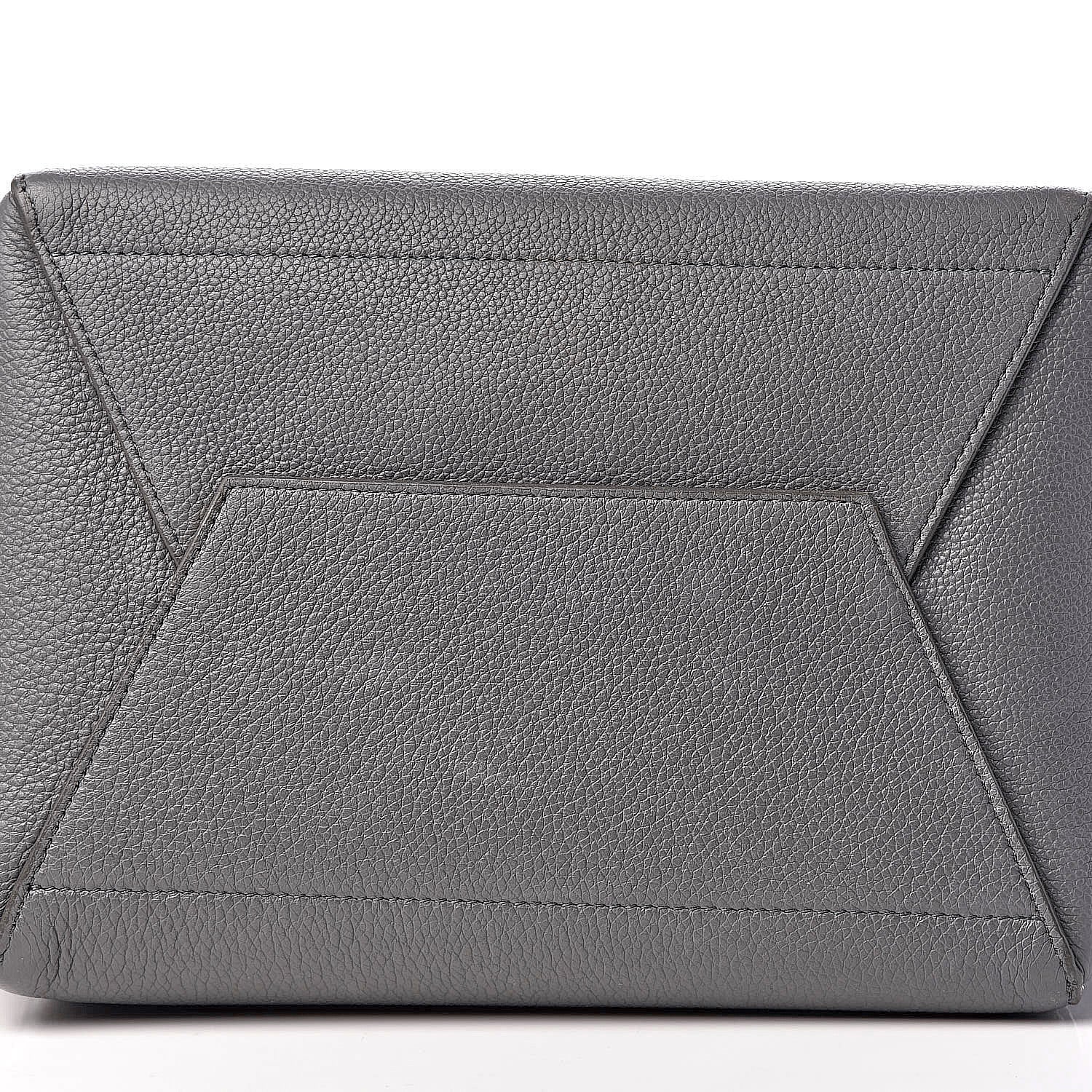 Celine Soft Grained Calfskin Sangle Bucket Bag Storm 8 of 23