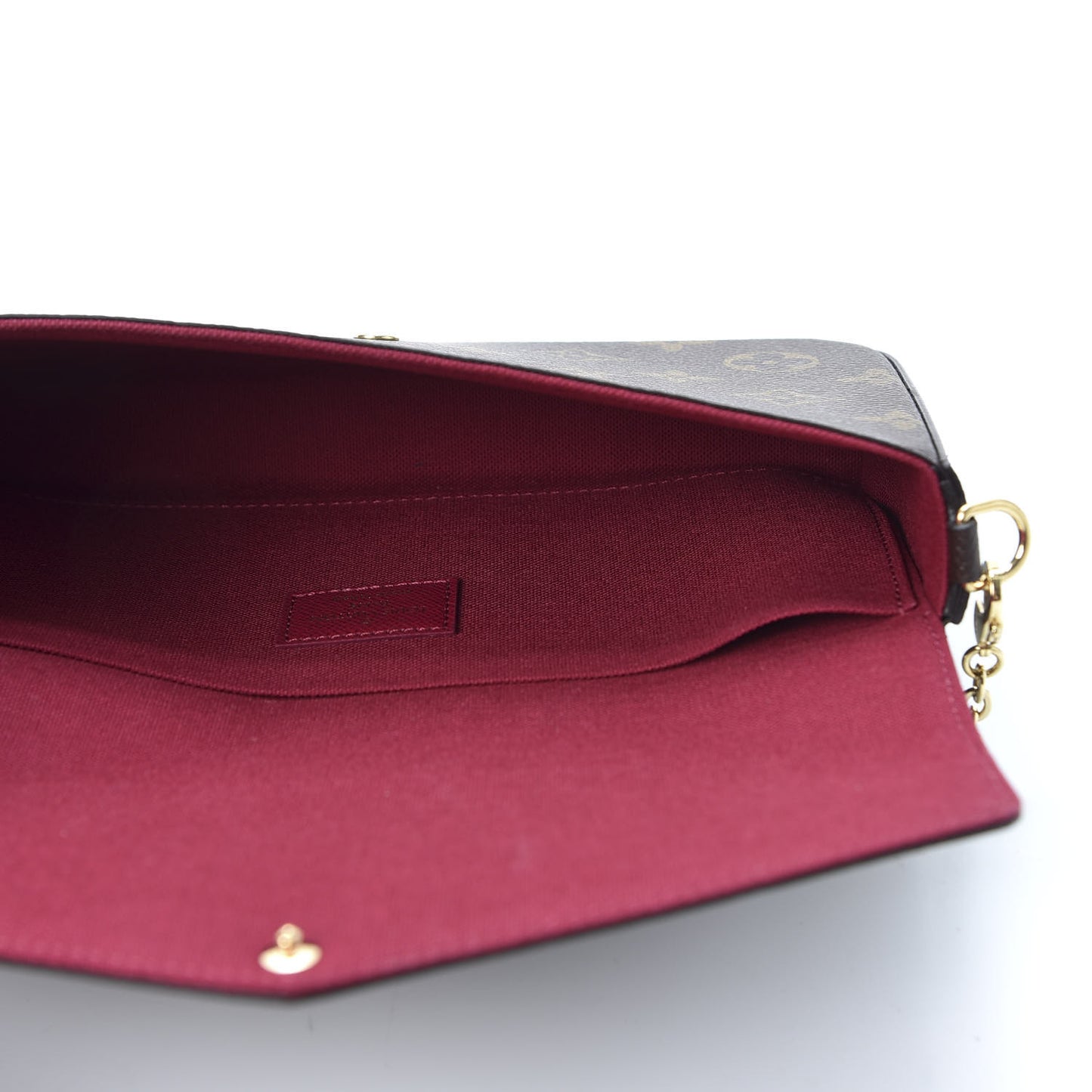 Monogram Pochette Felicie Chain Wallet Fuchsia