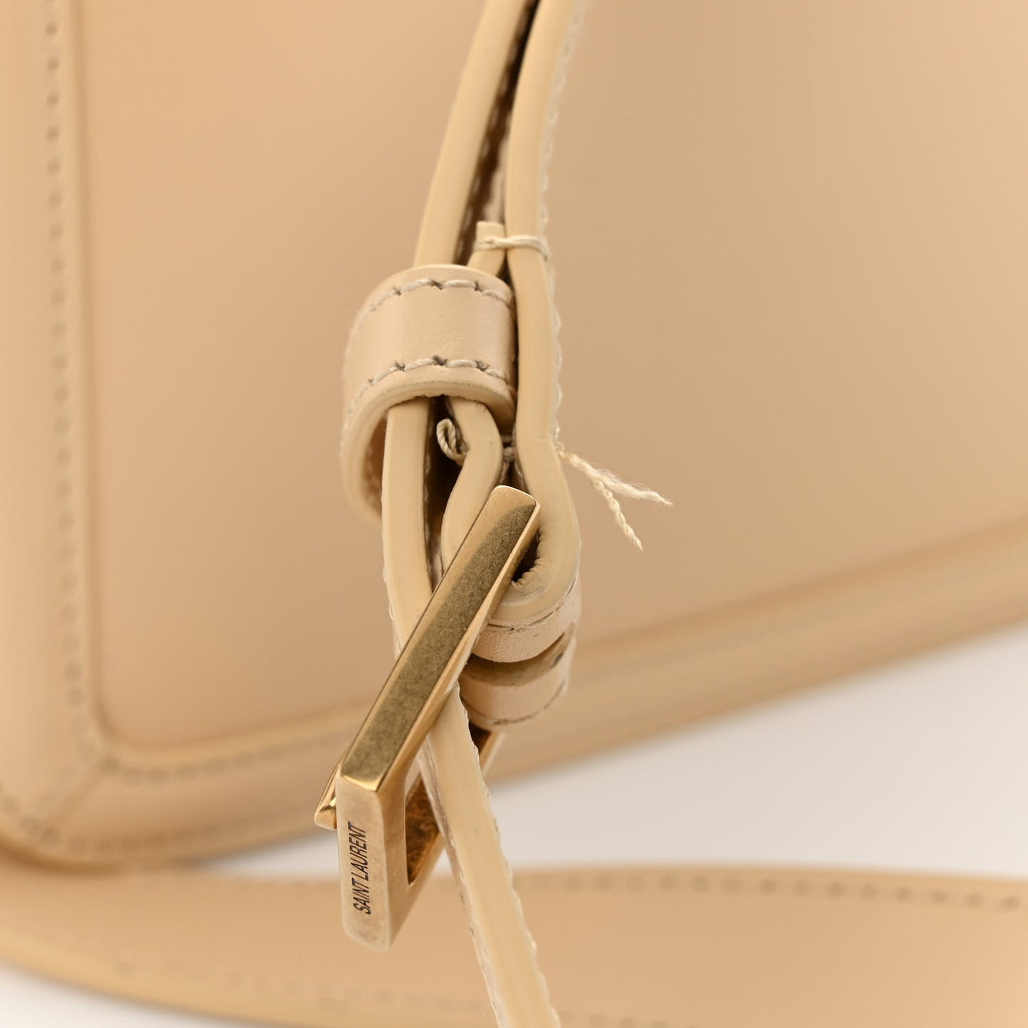 Smooth Calfskin Small Solferino Satchel Ivory Natural
