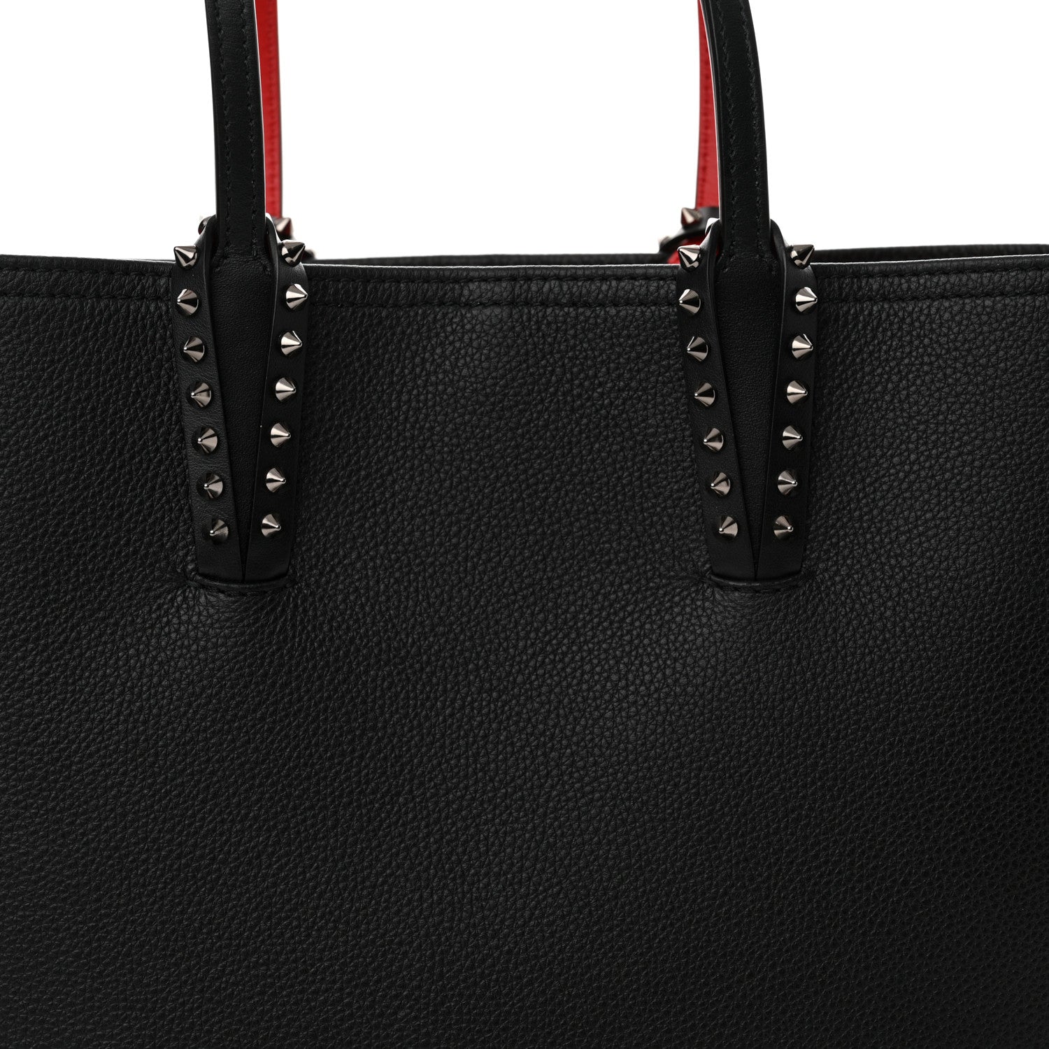 Christian Louboutin Calfskin Empire Spikes Small East West Cabata Tote Black 9 of 11