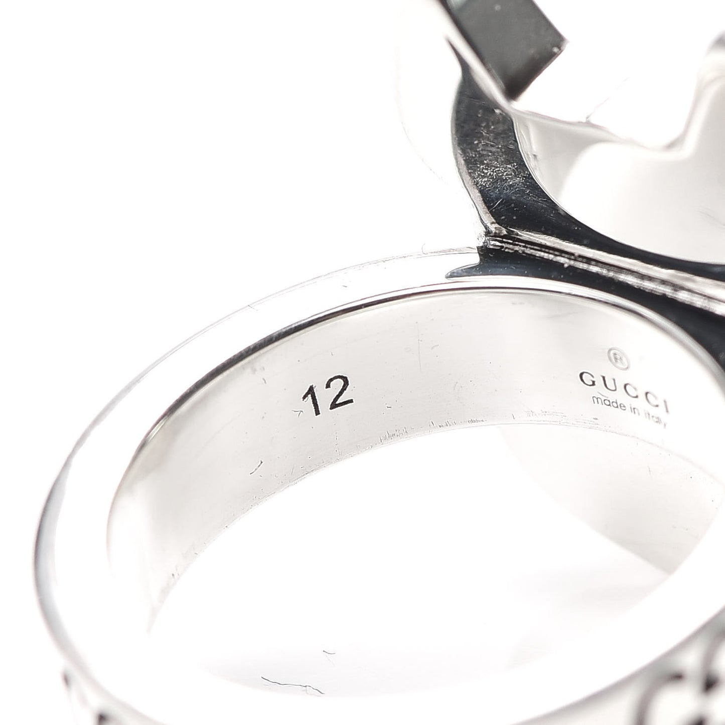 Sterling Silver Enamel Orso Ring 52 6