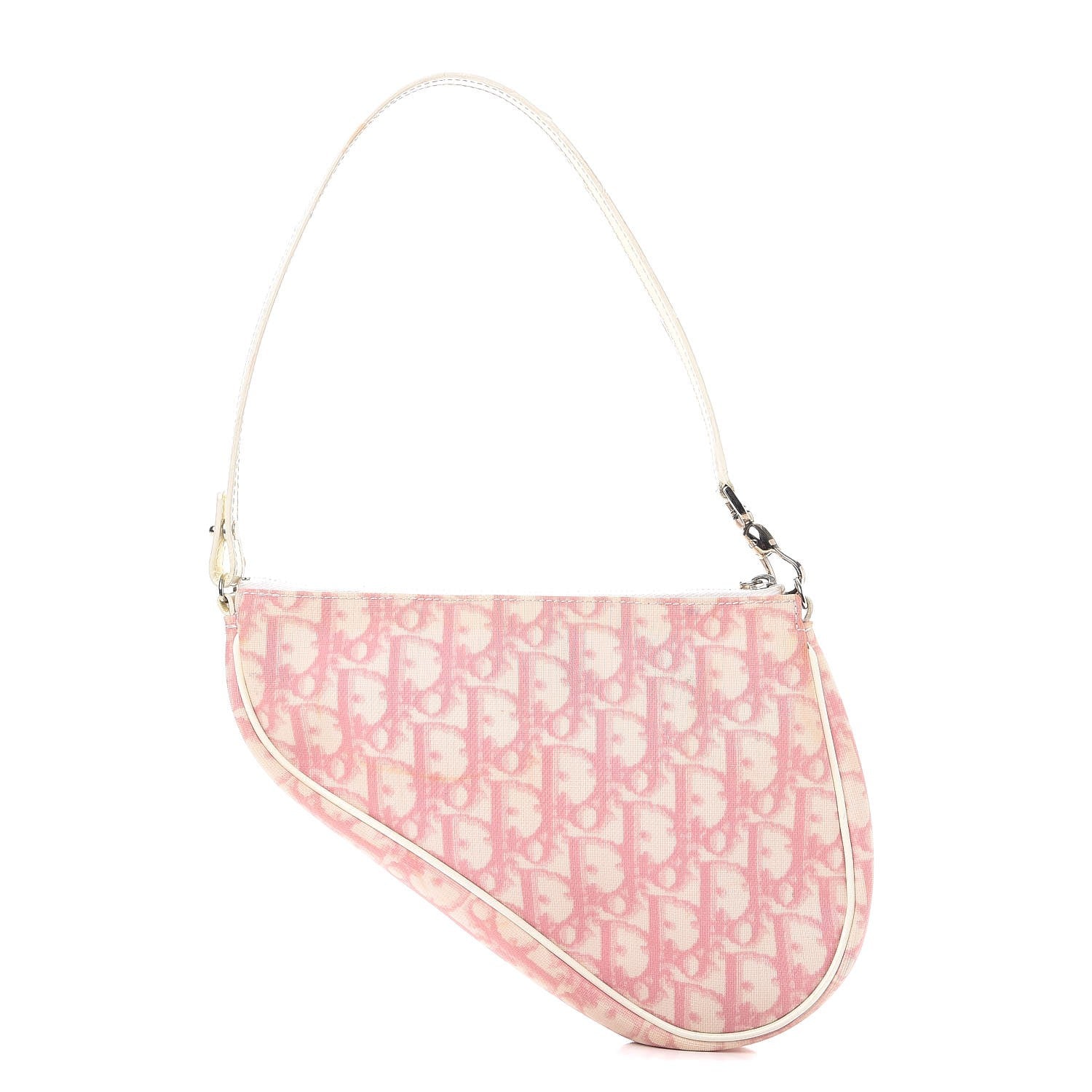 Christian Dior Monogram Mini Saddle Pochette Pink 1 of 13