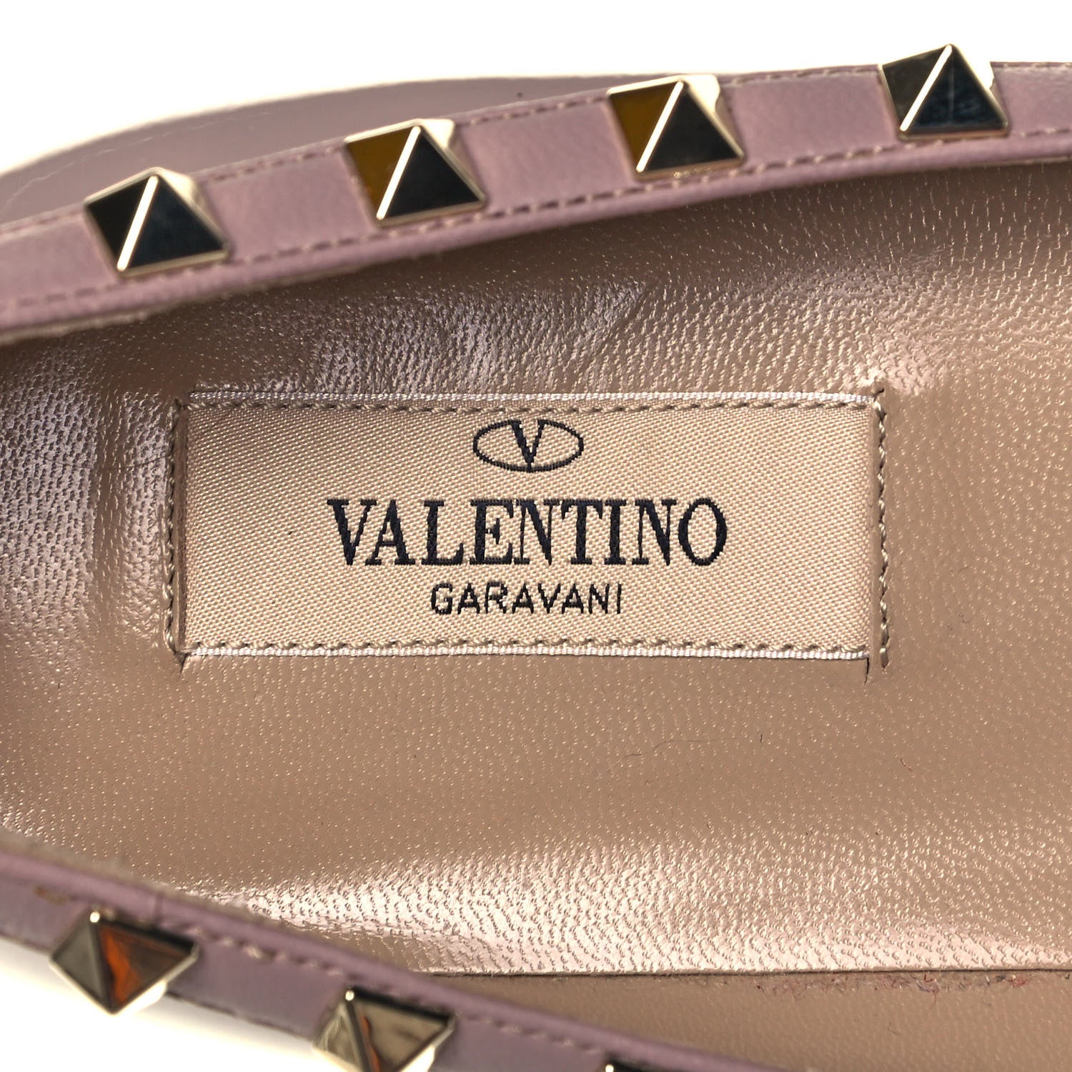 Valentino Garavani Patent Rockstud Ballerina Flats 39.5 Poudre 7 of 8
