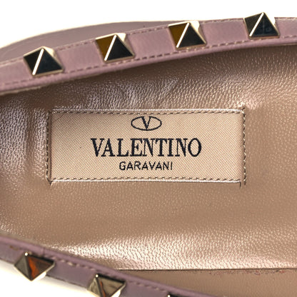 Valentino Garavani Patent Rockstud Ballerina Flats 39.5 Poudre 7 of 8