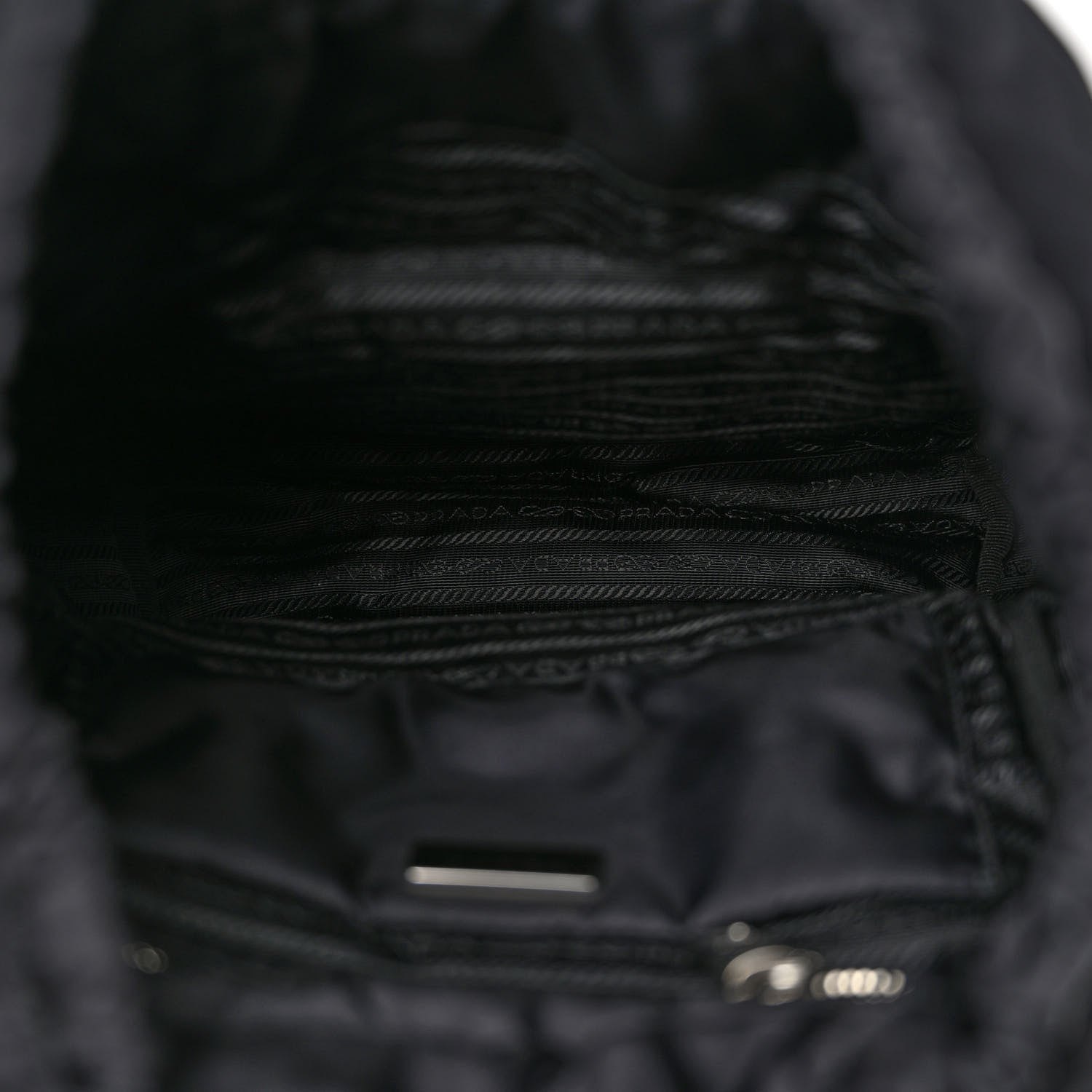 Prada Tessuto Nylon Quilted Double Buckle Backpack Black 5 of 11