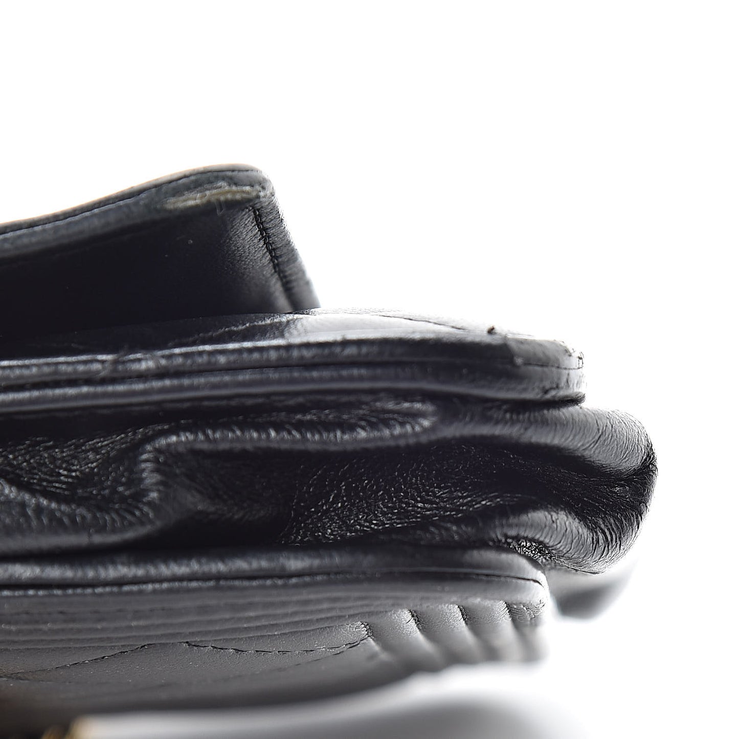Lambskin Quilted Boy Wallet On Chain WOC Black