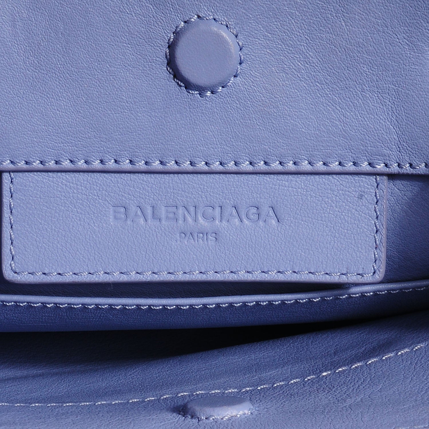 Balenciaga Veau Souple Bi-Color Papier Mini A4 Zip Around Tote Purple Black 6 of 8