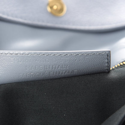Balenciaga Chevre Gold Metallic Edge Hardware Envelope Clutch Bleu Acier 7 of 10