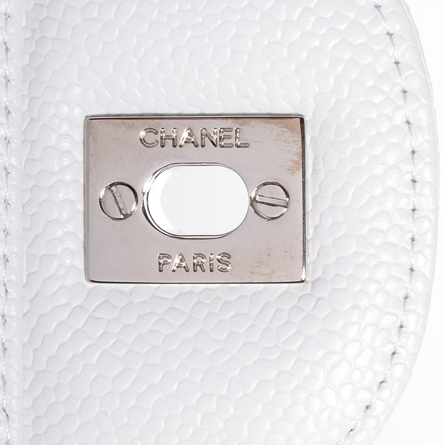 Chanel Caviar Jumbo Single Flap White 6 of 8