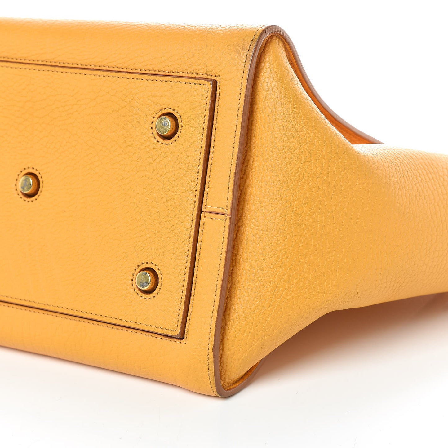 Crisped Calfskin Large Tie Knot Tote Saffron